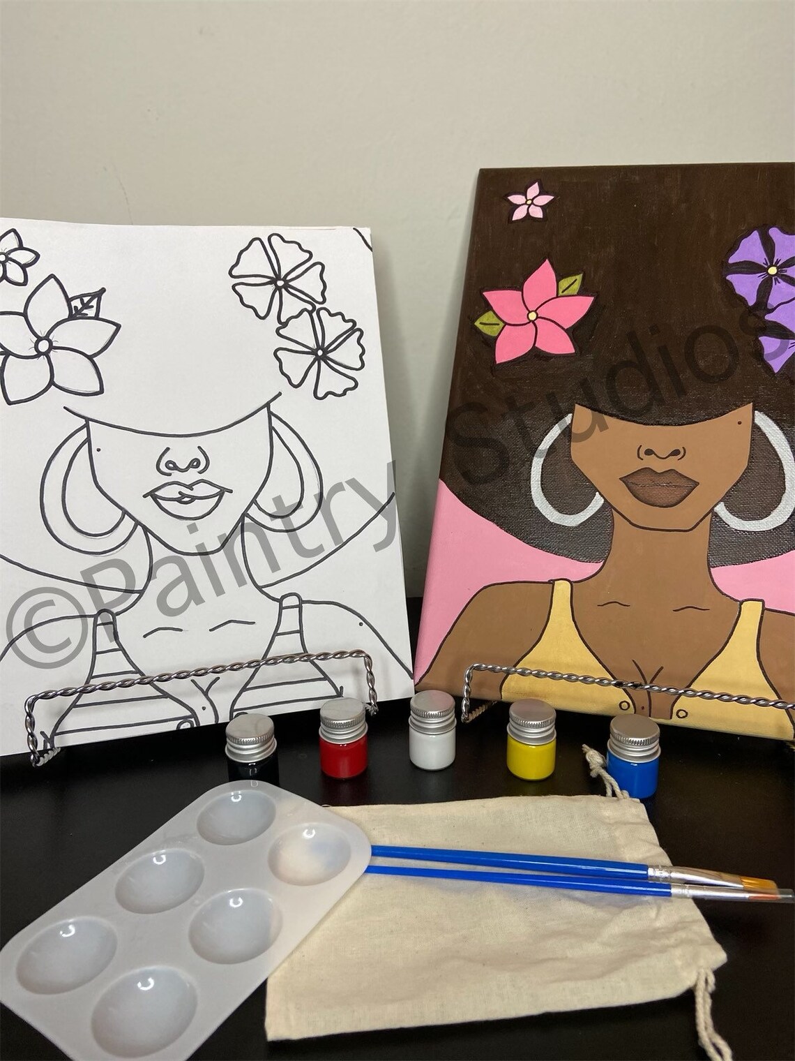 PreSketched Canvas/ Paint Kit/Teen/Adult Painting/ Etsy