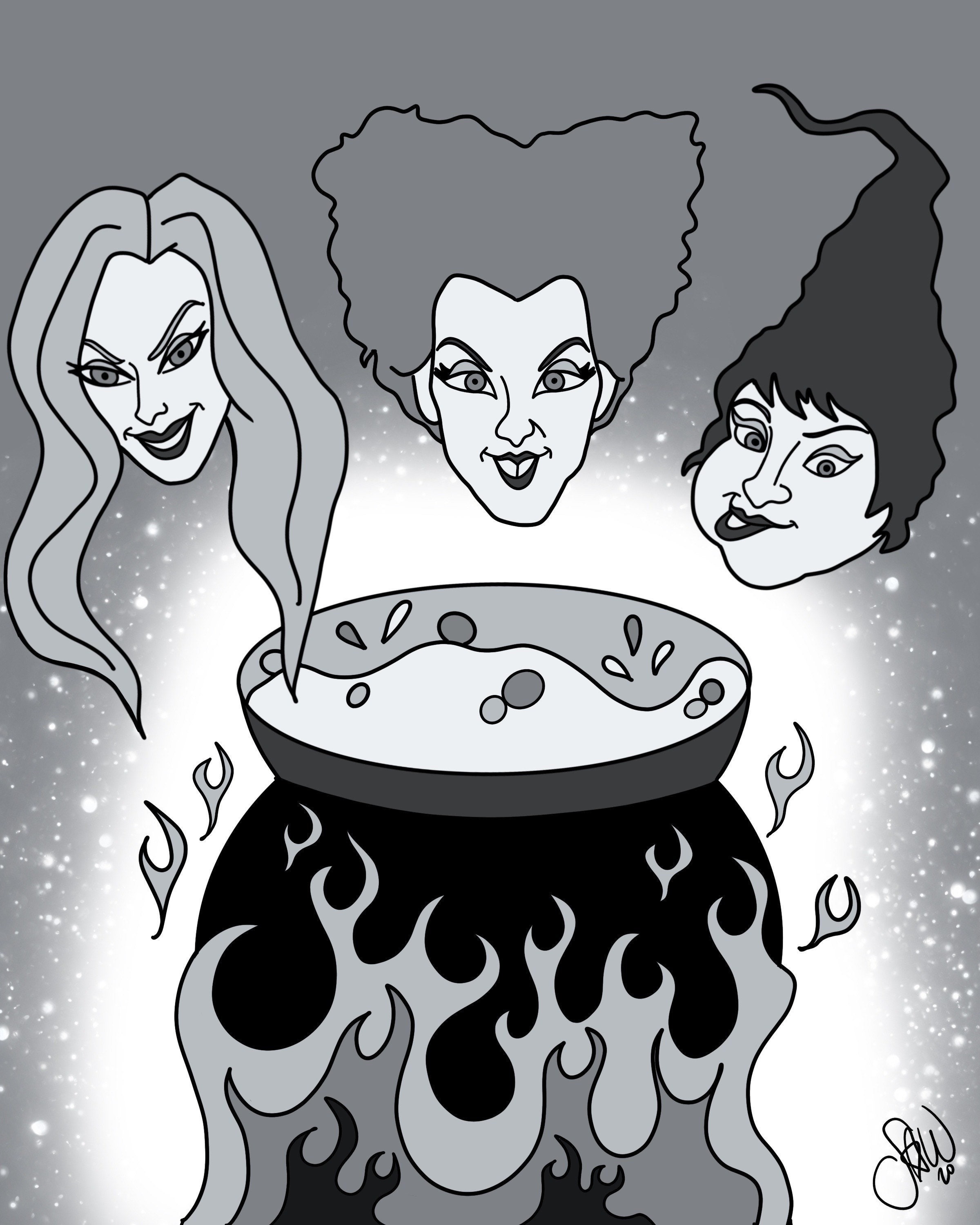 Sanderson Sisters 8x10 Giclee Print | Etsy