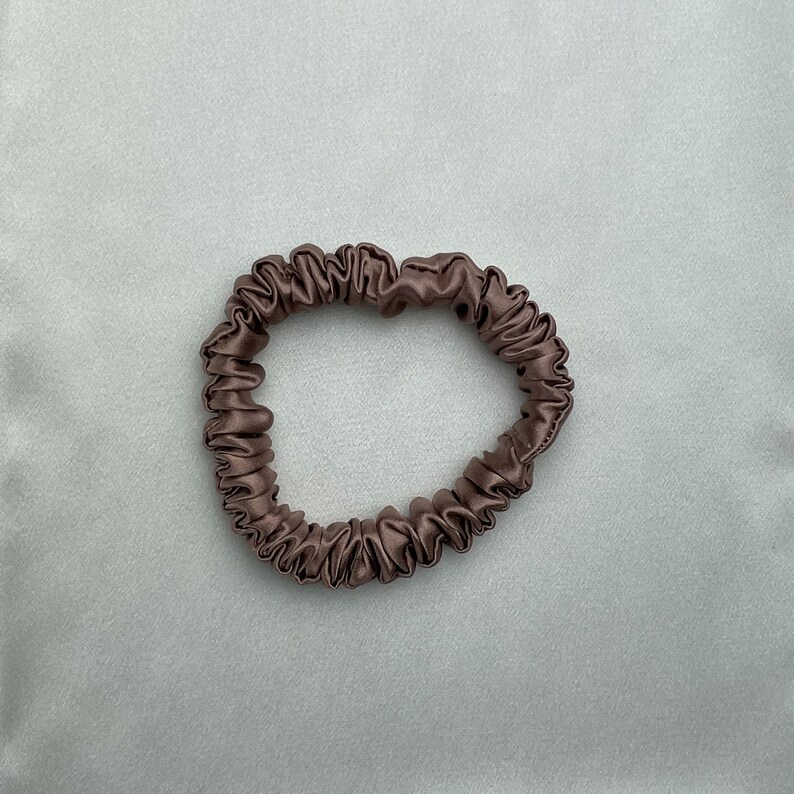 Silk Hair Skinny Scrunchie Silk Bobble Etsy UK