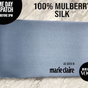 Mystique Blue Silk Pillowcase - Standard