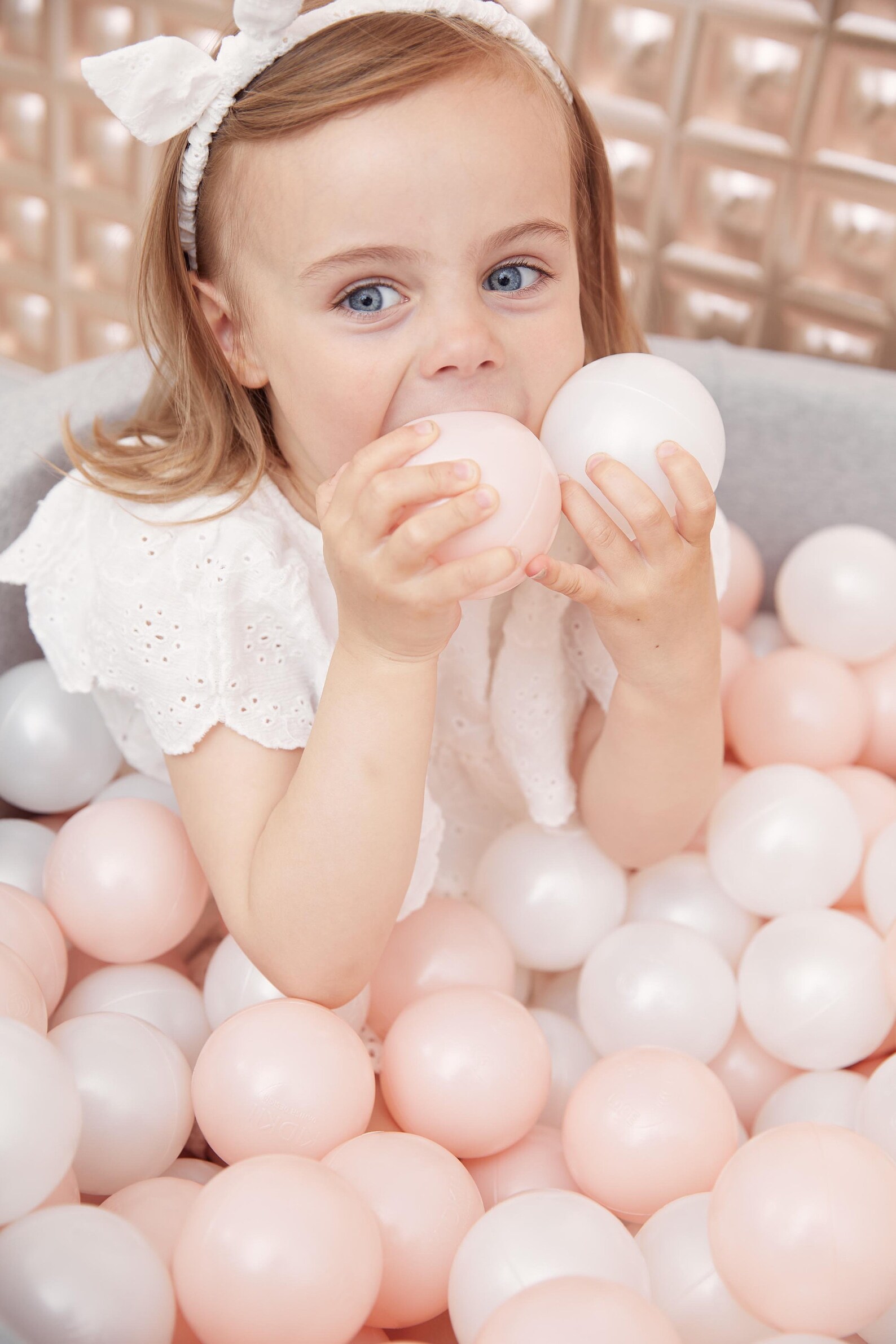 Pink Cotton Foam Ball Pit with 150 Balls 90 x 30cm soft Etsy