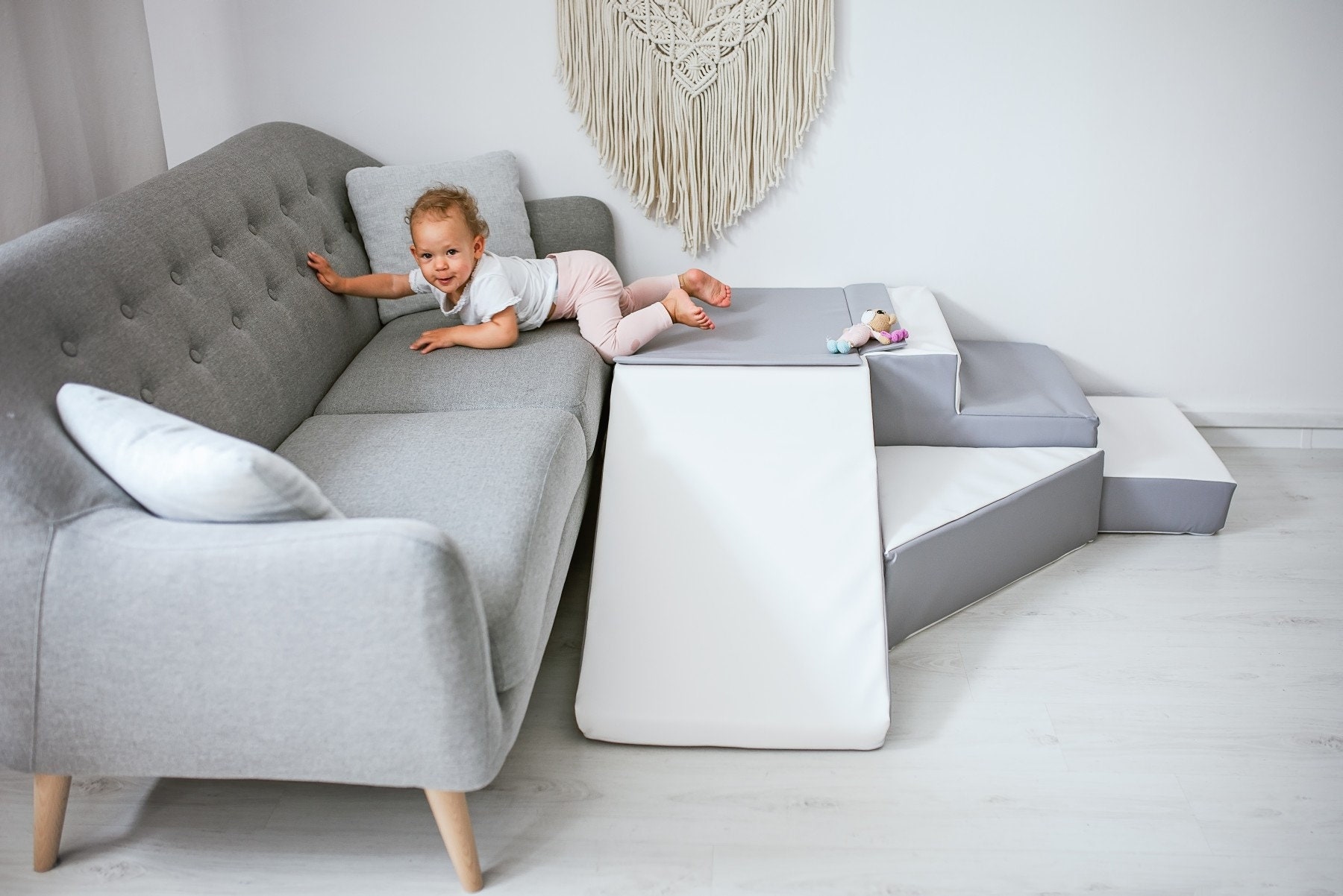 Step & Slide Play Set soft play slide playroom nursery Etsy