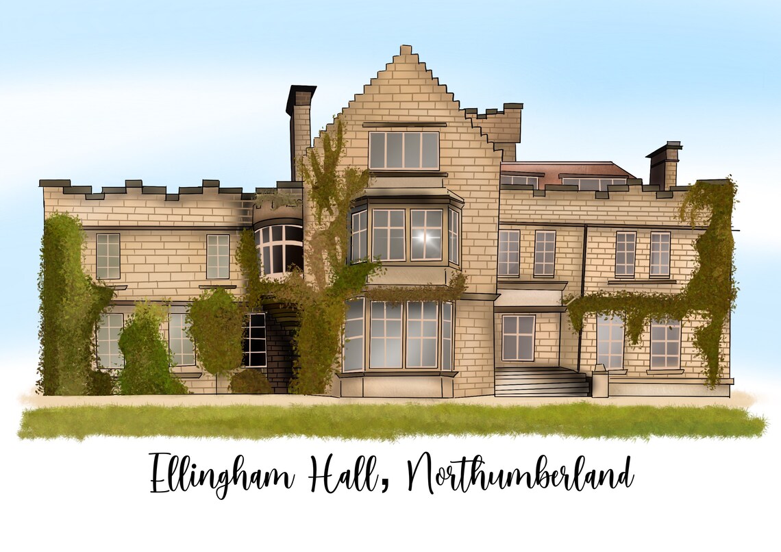 Custom Wedding Venue Illustration Digital Illustration | Etsy