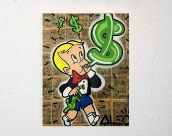 Richie Rich - Money Balloon Print on Canvas