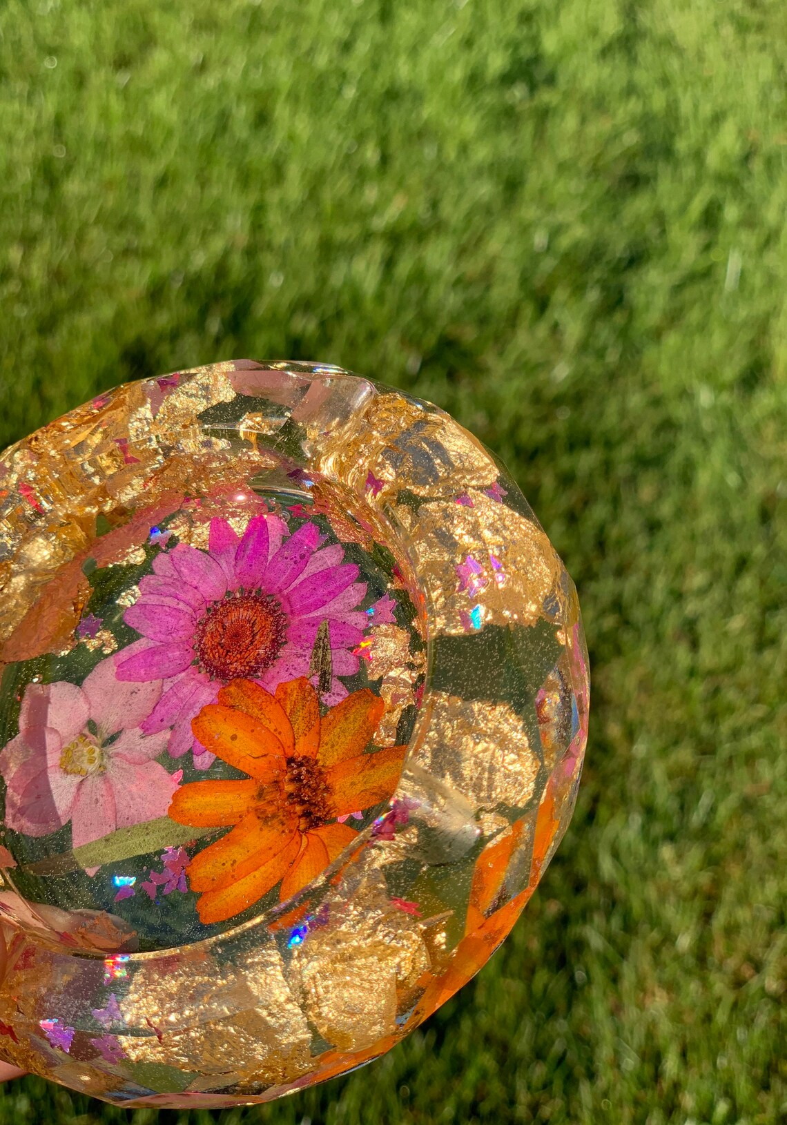 Resin Ashtray Dried Flower Ashtray Etsy