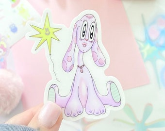 creepy cute vinyl sticker, pastel cute plannersticker, pastel goth cute stuff aesthetics, cool sticker, y2k 90s kid stuff, cute creepy stuff