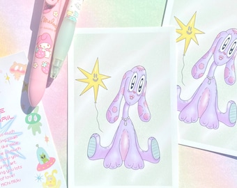 kidcore cute stuff aesthetic art print y2k mini print cute gifts for pastel lovers cyber y2k poster gamer girl aesthetic kawaii desk decor