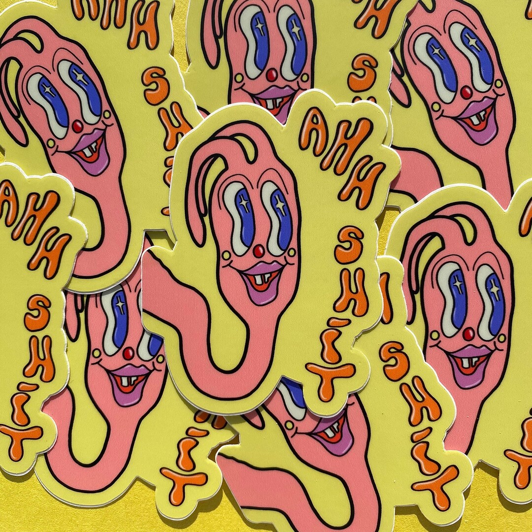 Creepy Cute Weird Stuff Cool Stickers Original Art Weird - Etsy