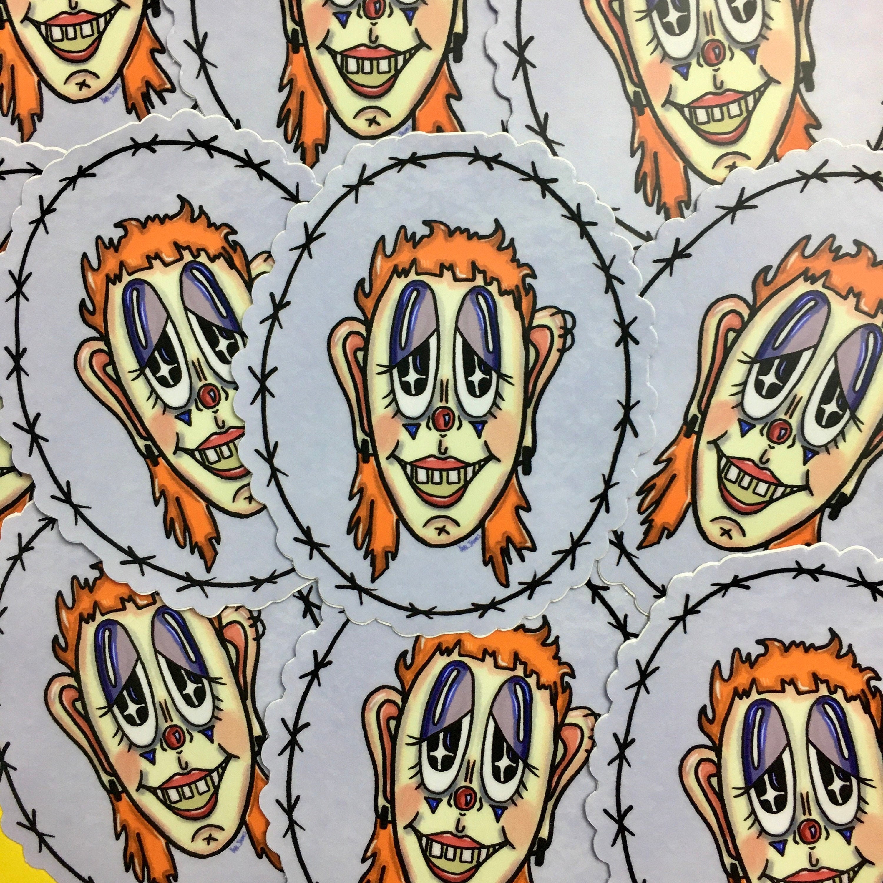 Baby Blue Sticker Original Art Vinyl sticker phone case Etsy