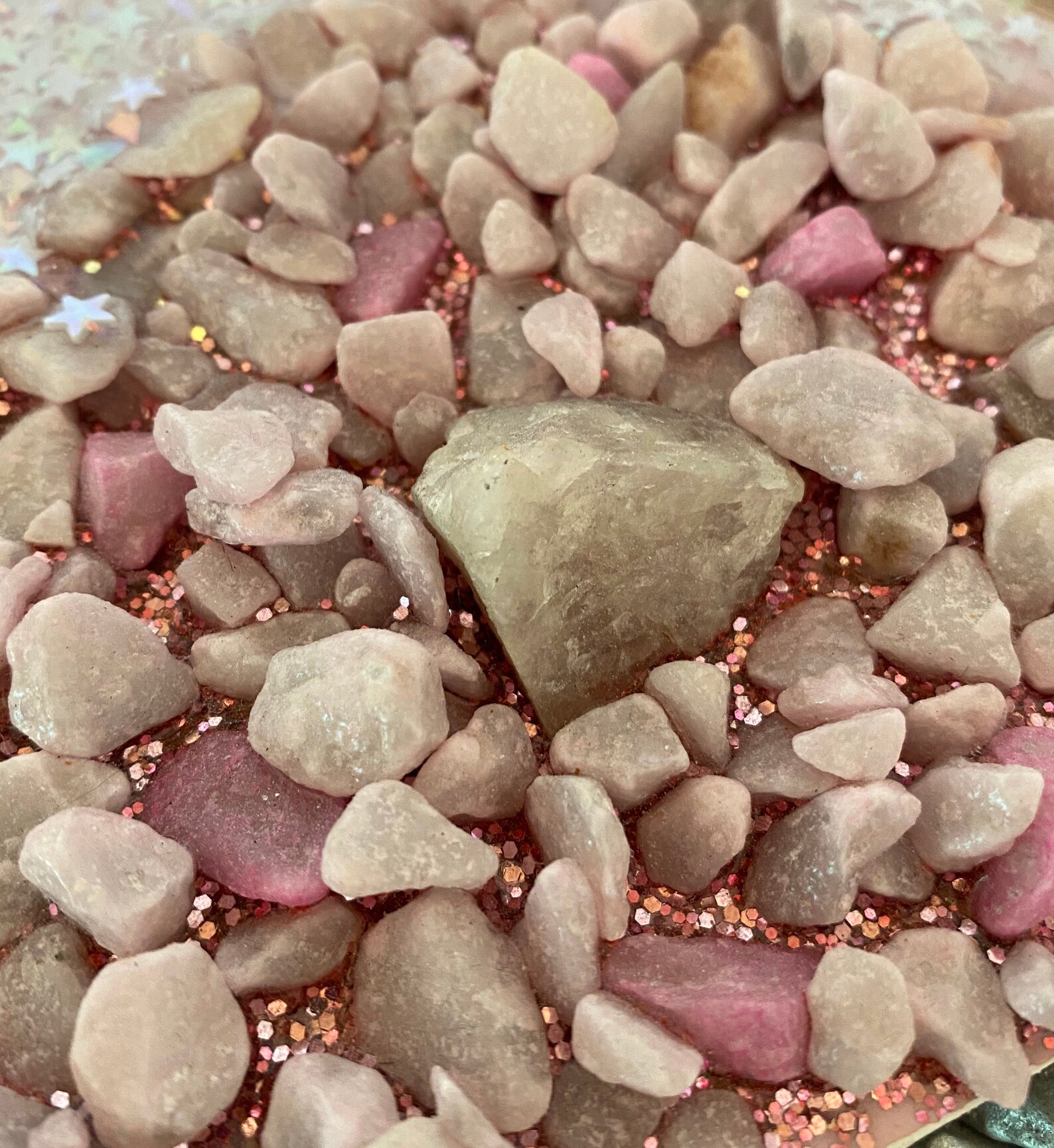 Rose Quartz Geode Art | Etsy