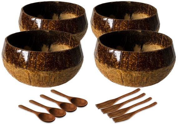 Coconut Wooden Bowls Organic and Eco-Friendly Hand Carved