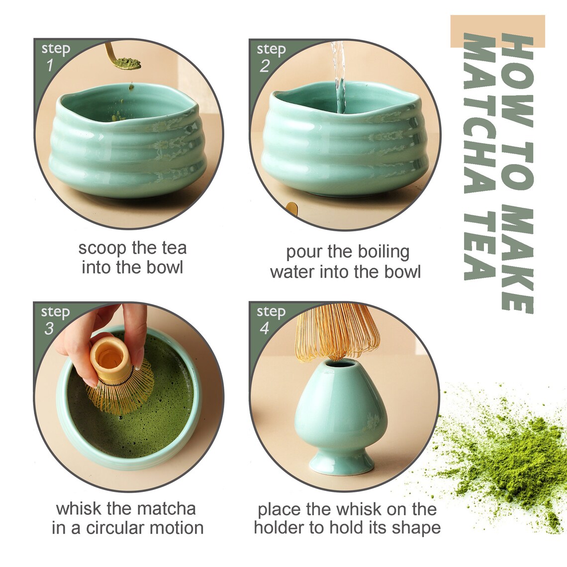 Japanese Matcha Tea Set 5piece Matcha Kit for Traditional Etsy