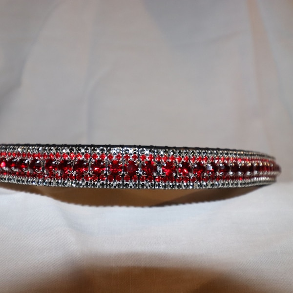 Frontal rouge et noir / Black and Red Browband