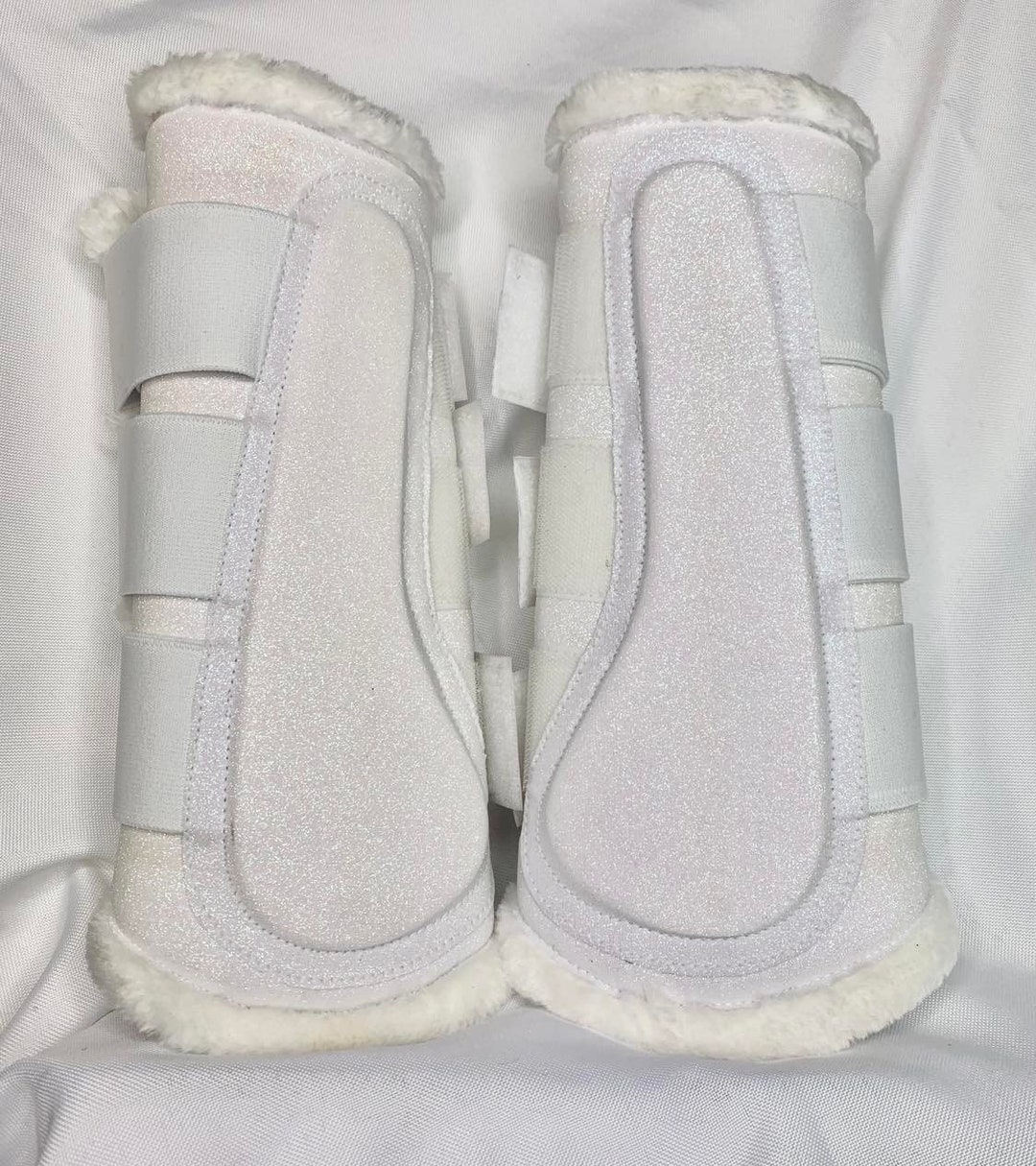 Guêtres Blanches Brillantes / Glitter Brushing Boots Etsy