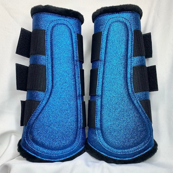 Guêtres brillantes bleues / Blue Glitter Brushing Boots