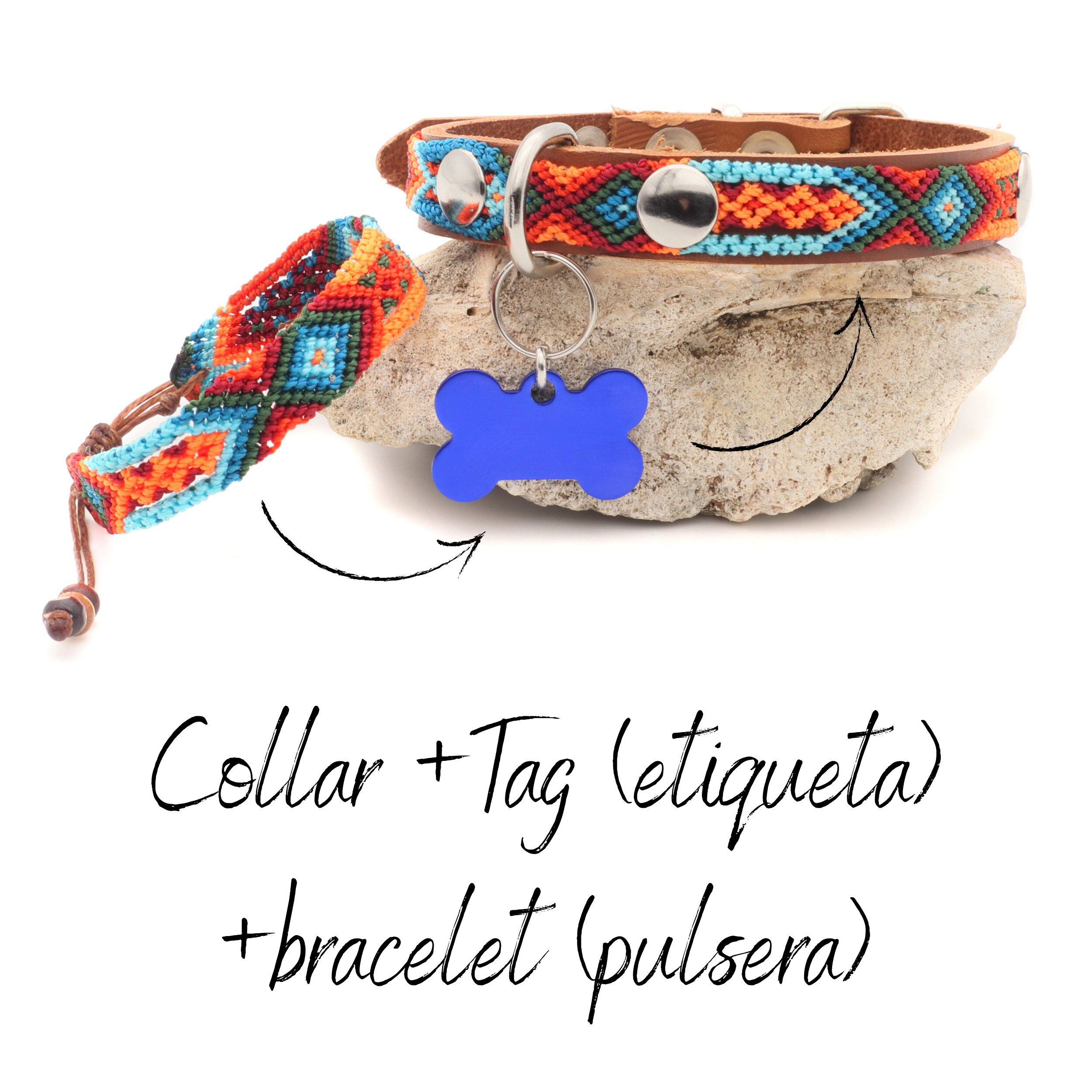 High quality dog and cat collars, very strong and soft leather collars, brown collar with metal buckle, lightweight collars for small pets.