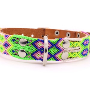 Boho dog collars, leather dog collars, pet products, resistant collar for puppies, happy dogs accesories, nice fur collar, light neck strap.
