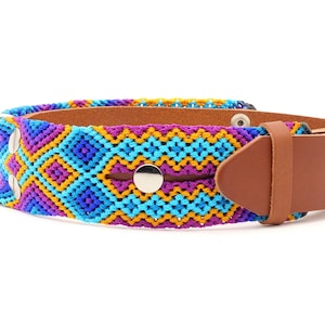 Ethnic Pet Collar, Unique Handmade Leather Dog Collar, Cute Large Pet Collar, Sturdy Collars for Large and Medium Dog, Strong Leather Collar