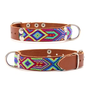 Dog Design Collars, Comfortable Collar for Beautiful Pets, Resistant Puppy Collar, Blue and Red Dog Collar, Gifts for Pets.