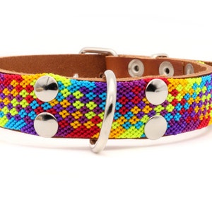 Colorful dog collar, fun dog collar, Very resistant puppy collar, High quality handmade collars, Gift for your pet.