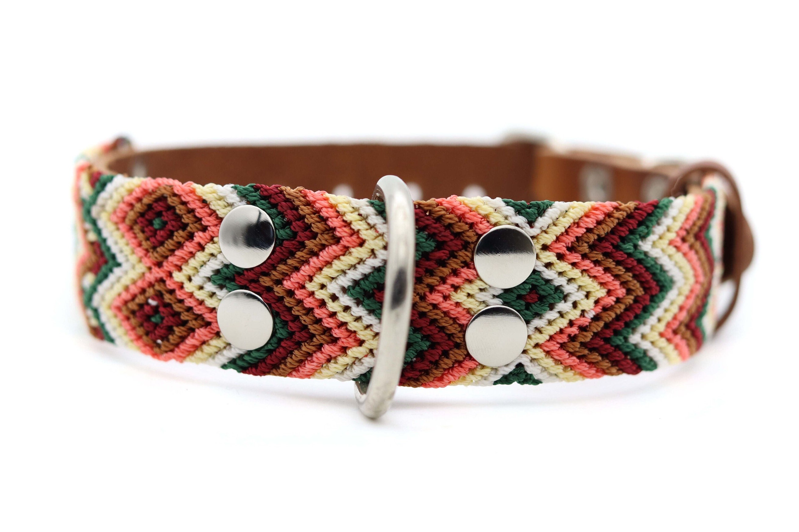 Pastel Color Collar, Wide Dog Collar, Beautiful Leather Dog Collar ...