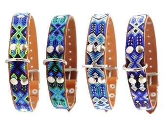 PET Collar With Aztec Fabrics. Ethnic Collars For Dogs, Fun Collars For Your Pet (2XM / 2XL)