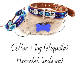 Small Breed Puppy Collars, Soft Leather Collar for Small Dogs, Collar With Aluminum ID Tag. Narrow Collars For Small and Medium Dogs.