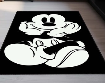 Mickey Mouse rug, Cartoon theme rug, Kids room rug, Home decor, Gift for boys, Birthday gift, Carpet for childs room, Personalized gift idea
