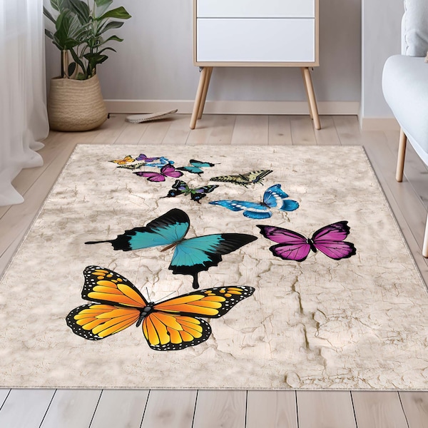 Butterfly Runner Rug Butterfly Rug - Etsy