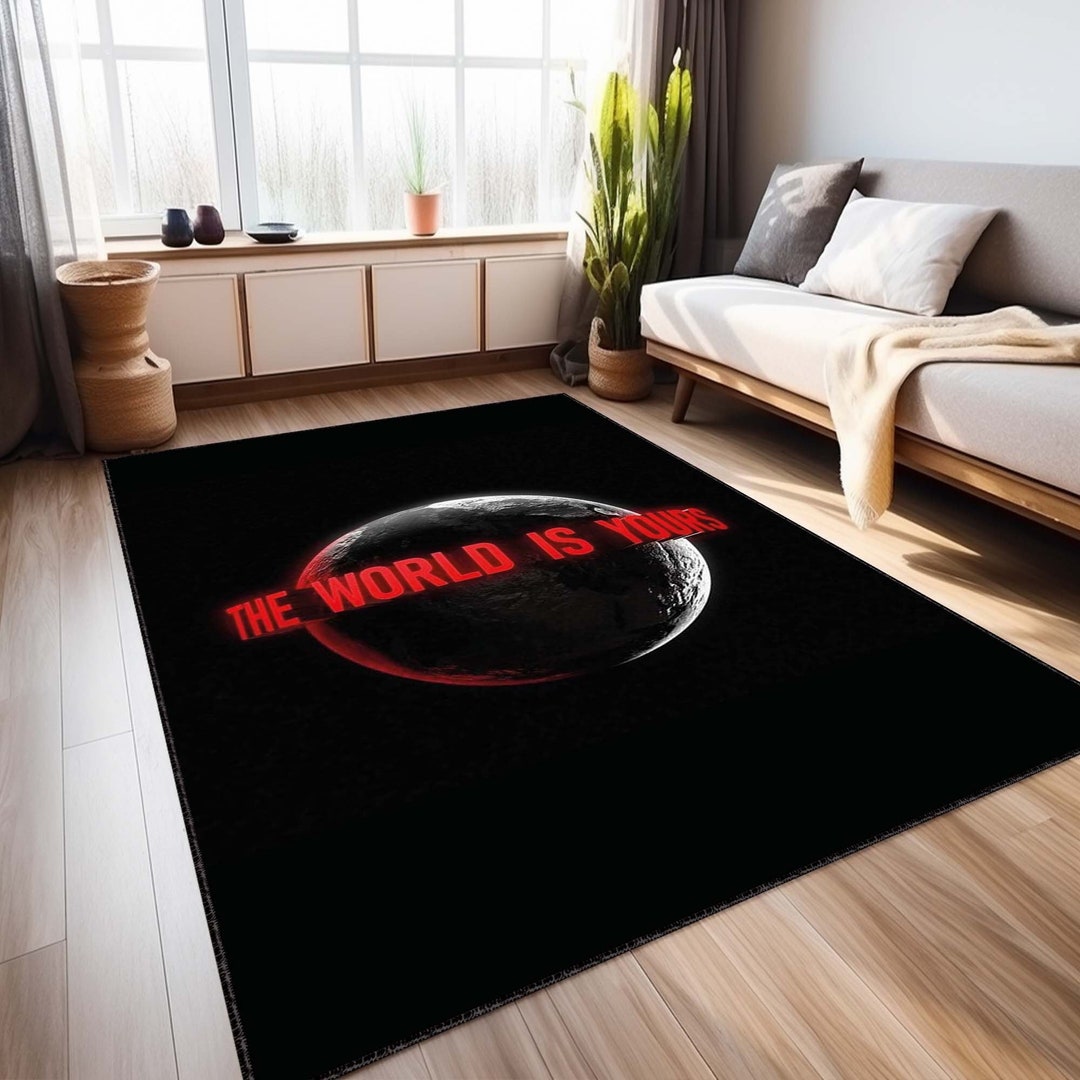 Scarface Movie Rug, the World is Yours Rug, Scarface Retro, Action ...