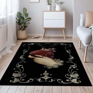 Dramatic Vampire Rug Horror Rug, Gothic Rug, Vampire Rug, Movie Rug, Scary Rug, Video Rug ...