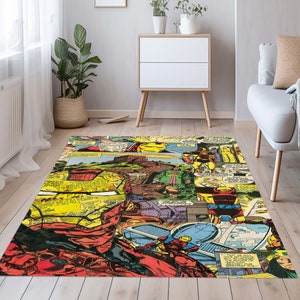 Iron Man Rug, Marvel Rug, Super Hero Rug, Avengers Rug, Comics Book Rug ...