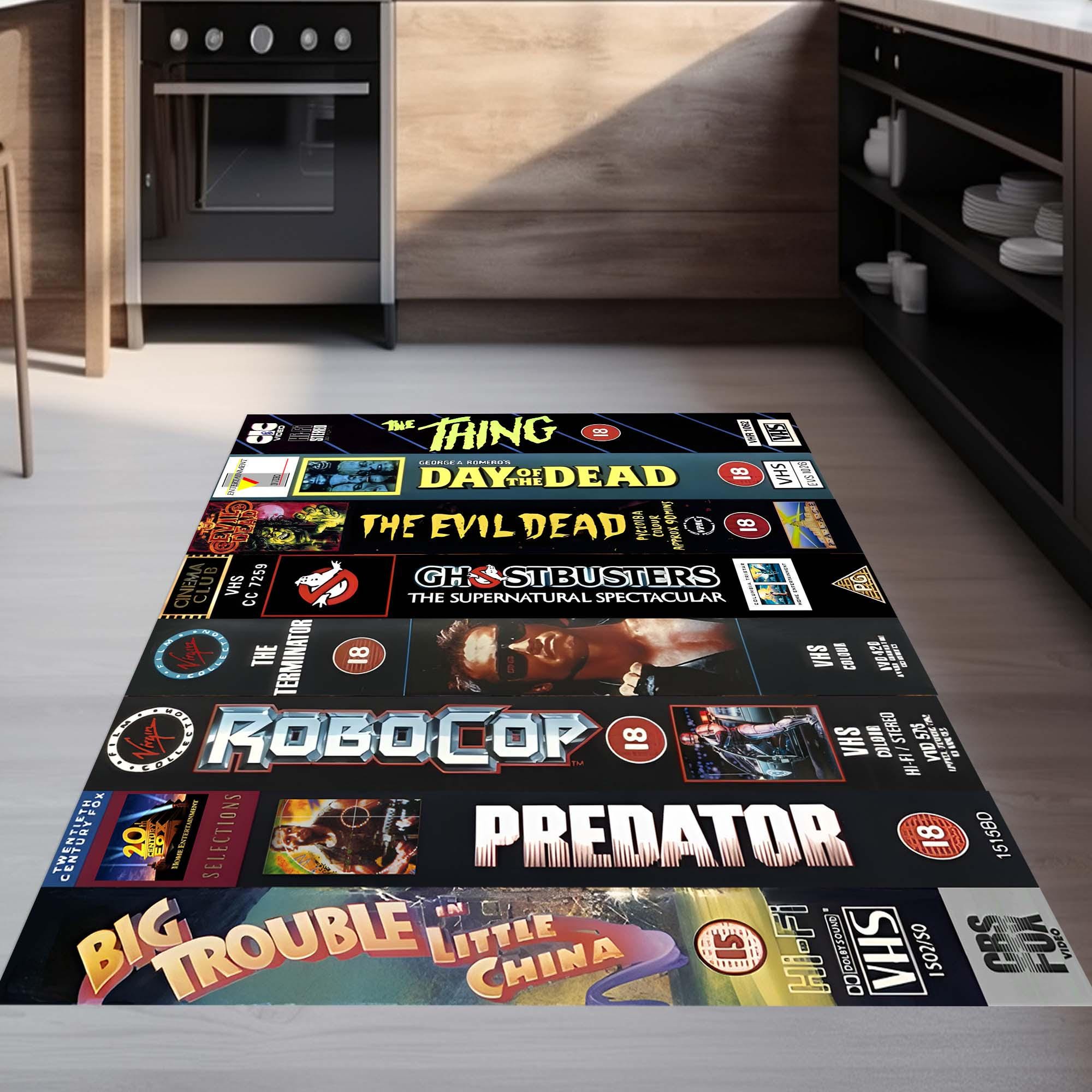 Custom Dvd Rugs Movie VHS Retro Video Rug: Nostalgic Retro Style Rug, Horror Movie ...