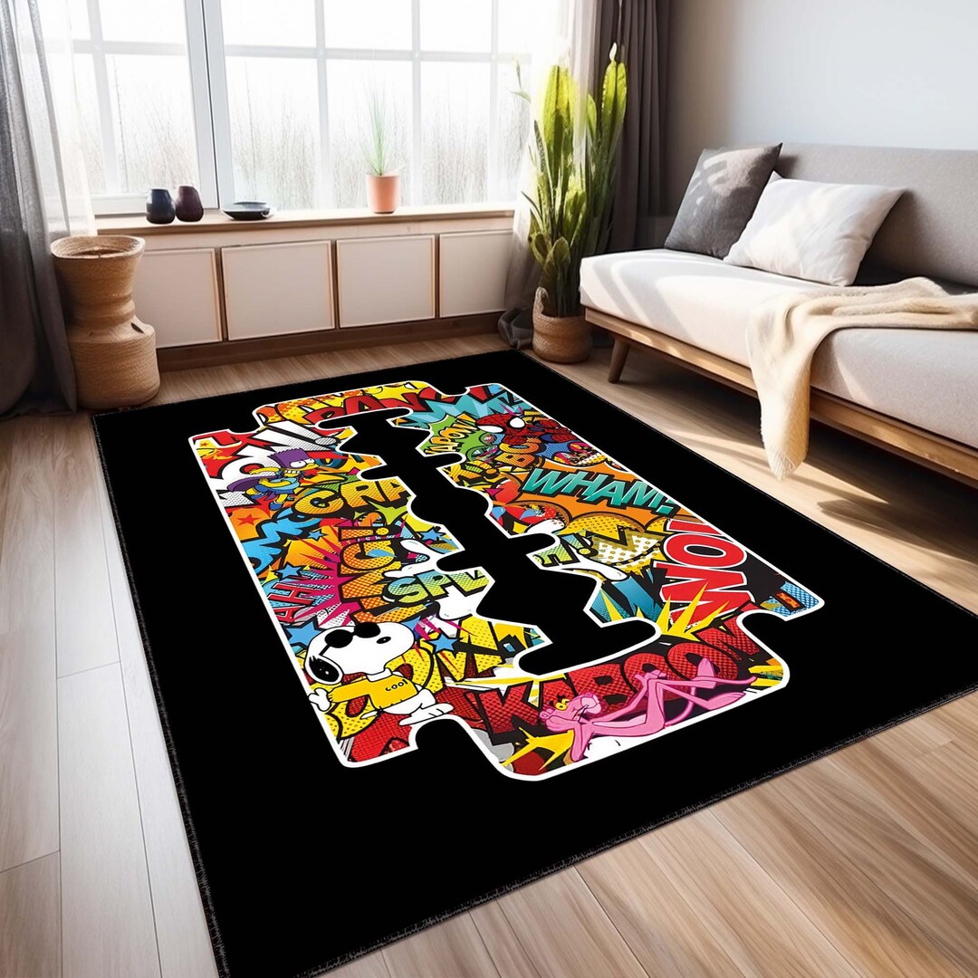 Colorful Rug, Razor Blade Rug, Avenger Rug, Spider Man Rug, Super Hero ...