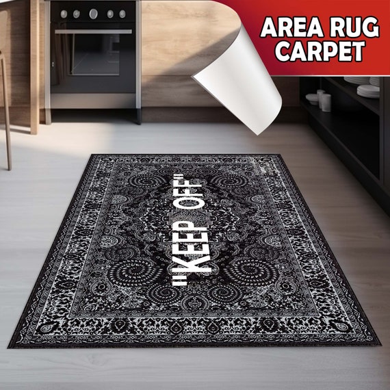 Keep Off rug, Classic-Dark grey rug, Modern room rug, Home decor rug, Living room rug, Personalized gift, Modern rugs, Keep off, Carpet