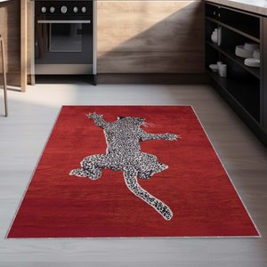 Tiger Rug, Living Room Rug,Bohemien Rug, Home Decor Rug, Area Salon Rug, Floor rug, Minimalist Rug, Washable Rug, Non-Slip Based, Custom Rug