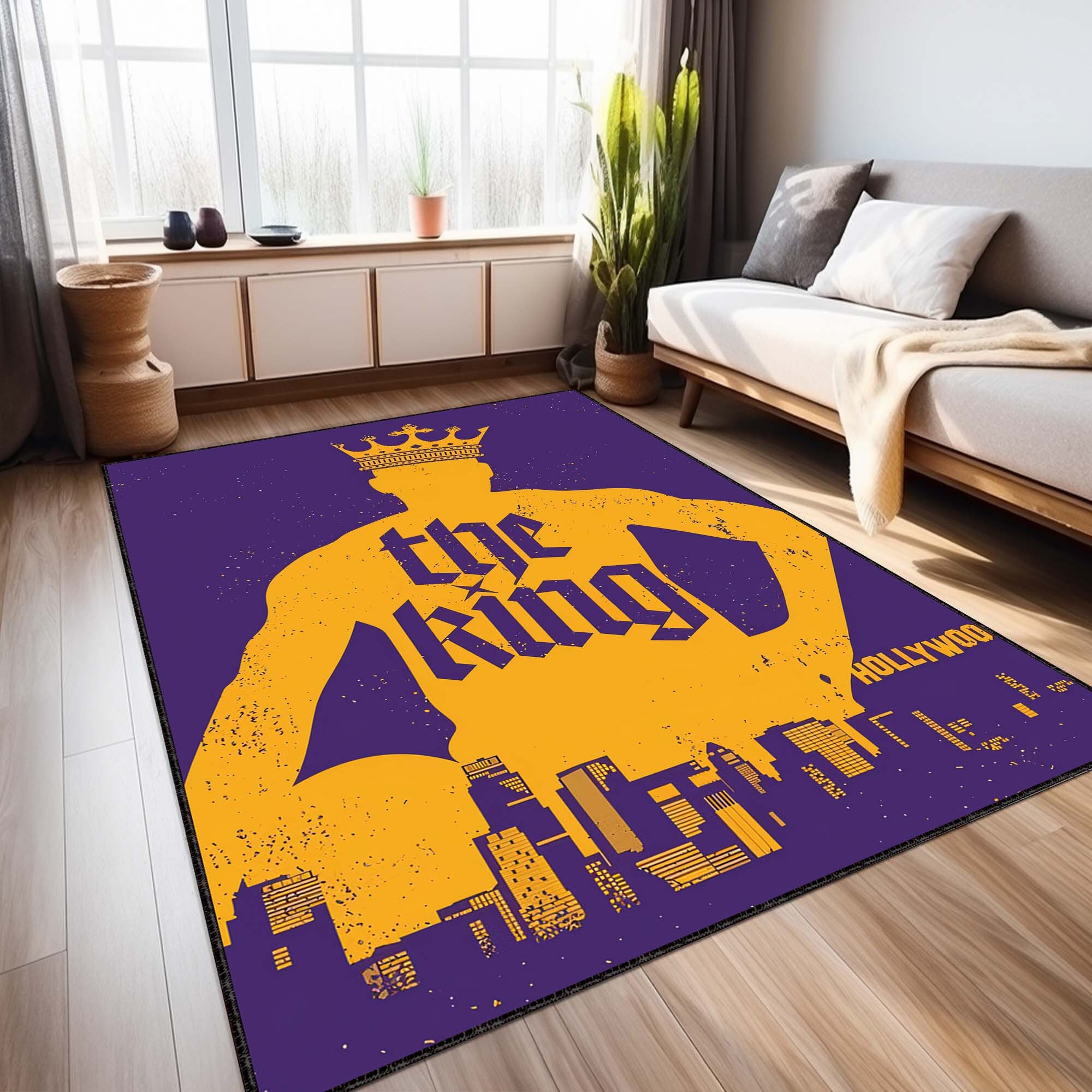 Seven Kings Rug The King Rug, Los Angels Rug, Amazing Rug, Lebron James Rug, King of LA ...