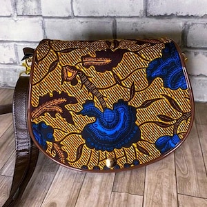 Sac à main en tissus wax / Besace / Sac bandoulière