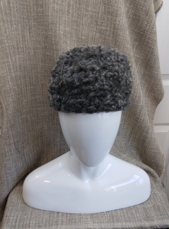 Halston Persian Lamb Toque Hat - 1950's