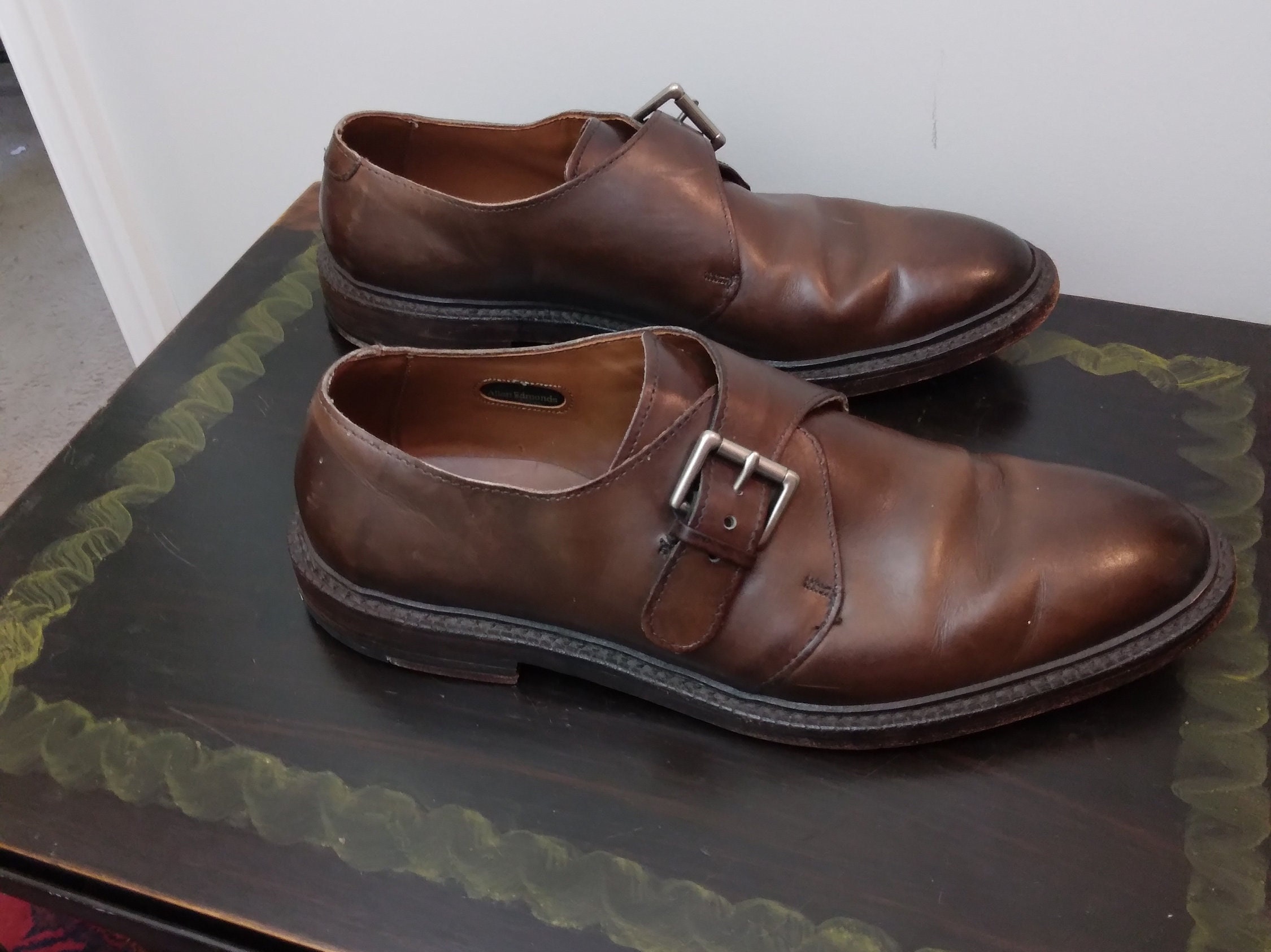 Allen Edmonds Dress Shoes Monk Strap Brown Norwich ALLEN EDMONDS NORWICH MONKSTRAP BROWN Burnished DOVETAIL  main image 3