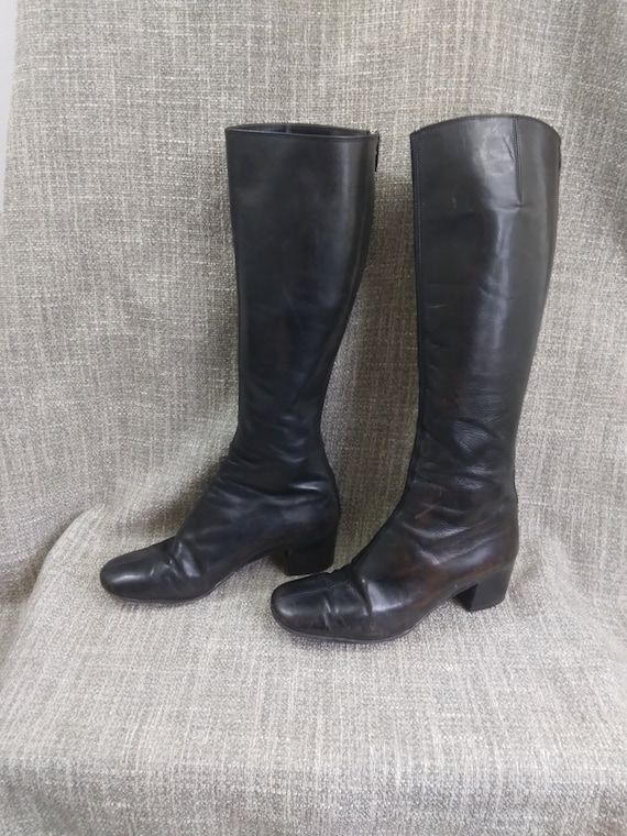 Vintage Miss Magli Leather Boots - 7 Narrow - 1960