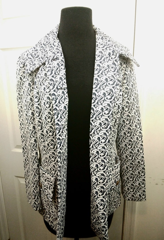 Vintage 1970's Psychedelic Mod Brocade Jacket Wit… - image 3