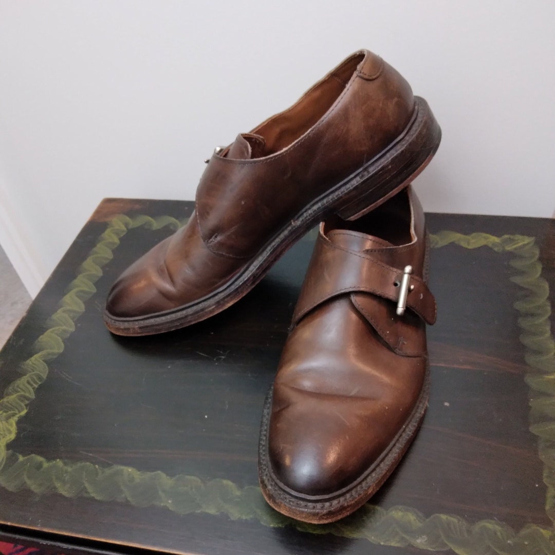 Allen Edmonds Norwich Brown Leather Monk Strap Shoes - 9.5 D  display picture 1