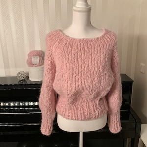 Alpaca sweater “Rose”, hand-knitted