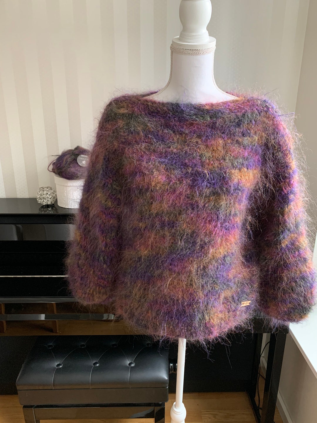 Women's Mohair Sweater mistery Hand Knitted - Etsy