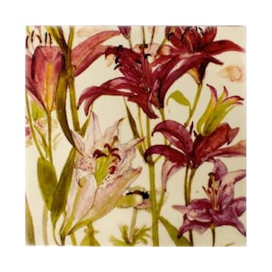 Pink Lillies - Ceramic Stand