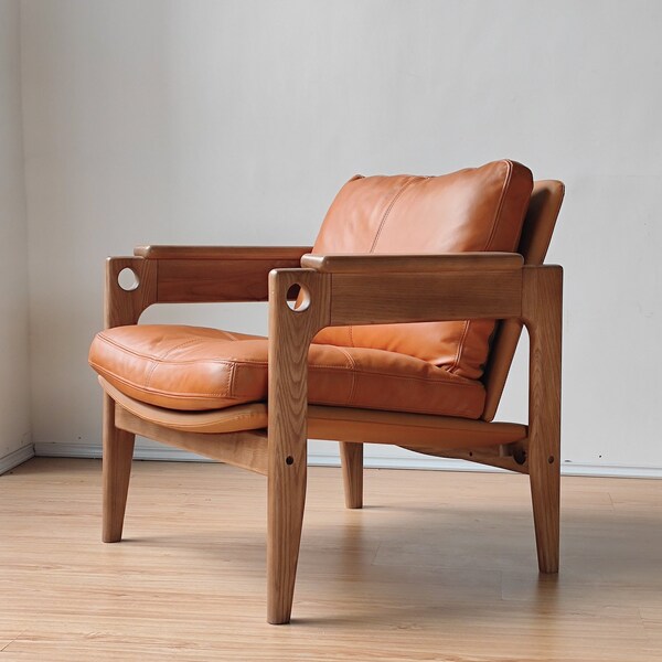 Leather Armchair Etsy