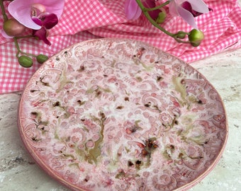 Pink Lace Plate