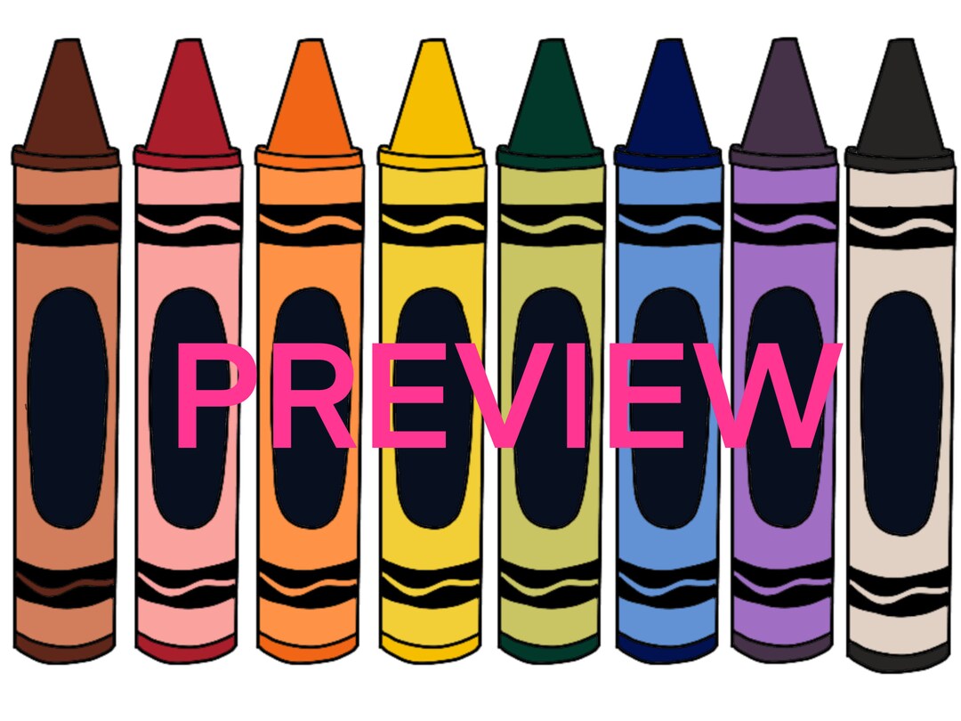 Crayon Digital File Etsy