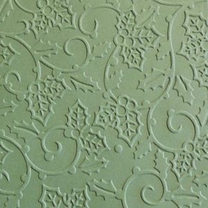 Holly Vines, Christmas Embossed Cardstock, A2 Embossed Sheets, Embossed Card Fronts, Embossed Cardstock Sheets
